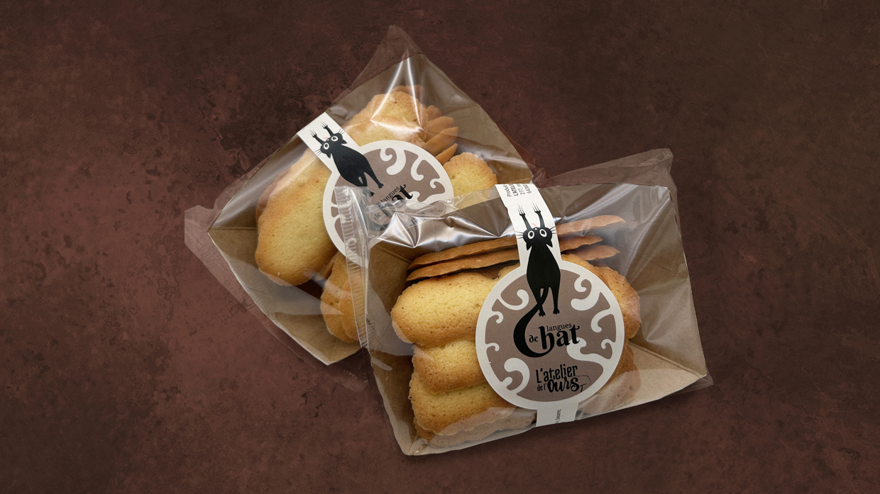 Etiquettes langues de chat atelier de l'ours