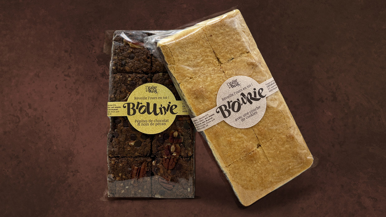 Etiquette Brownie et Browkie atelier de l'ours