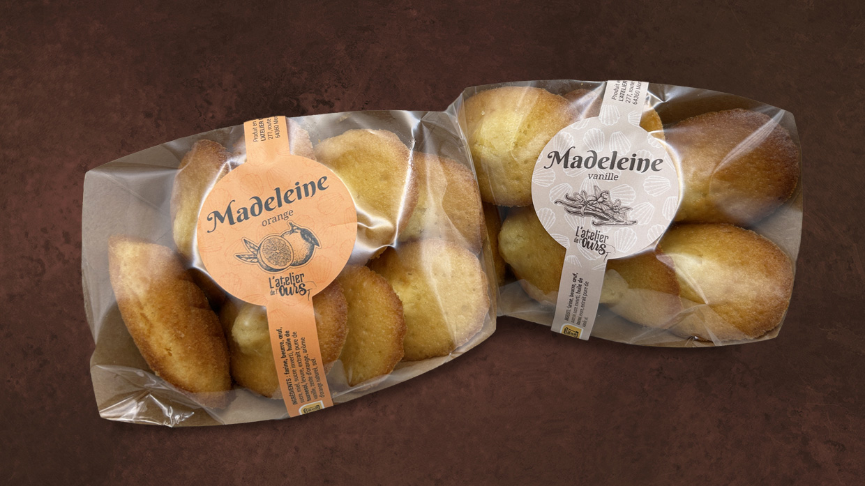 Etiquettes Madeleines atelier de l'ours