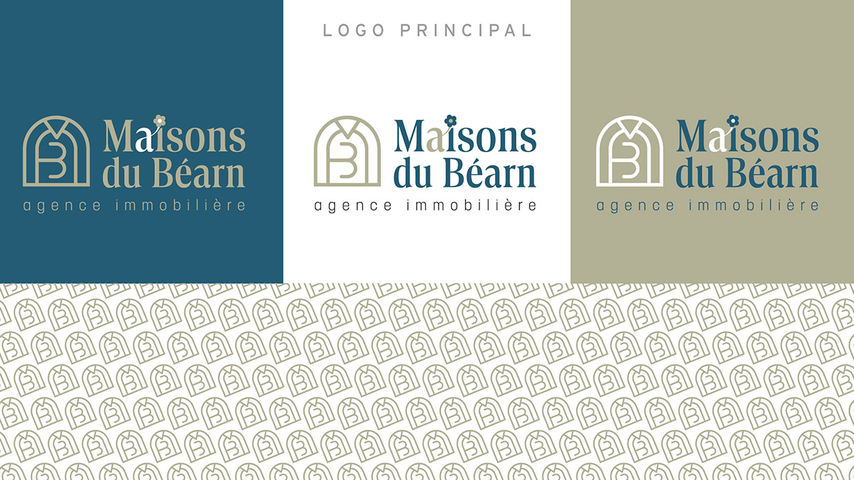 Identité visuelle logo Maisons du Béarn Monein